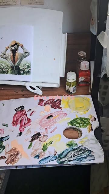 کیف چرمی با نقاشی دست‌ساز